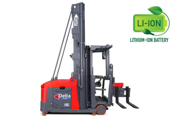 DeltaLift 1.6 Ton VNA Man-Up Three-Way Stacker